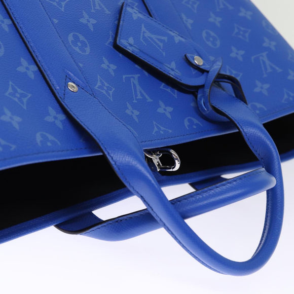 LOUIS VUITTON Taigalama Weekend Tote NM Tote Bag 2way Blue M31010 LV Auth 74022SM
