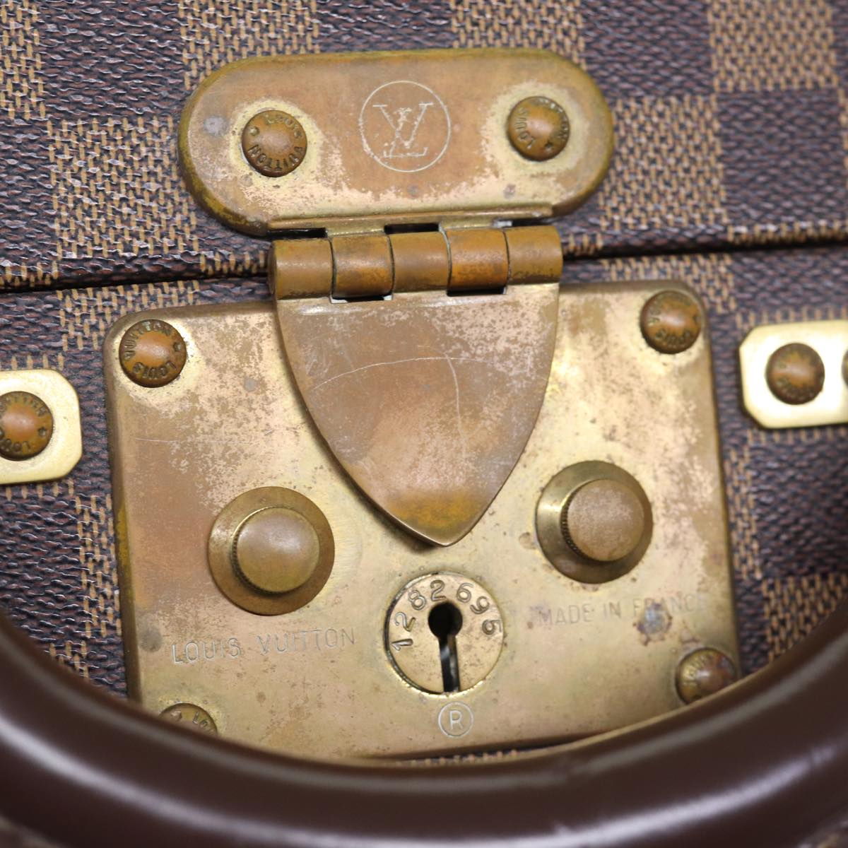 LOUIS VUITTON Damier Ebene Attache Case Hand Bag LV Auth 74042S