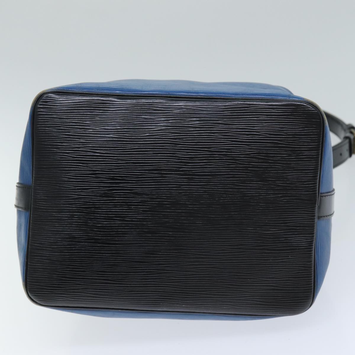 LOUIS VUITTON Epi Petit Noe Shoulder Bag Bicolor Black Blue M44152 LV Auth 74080