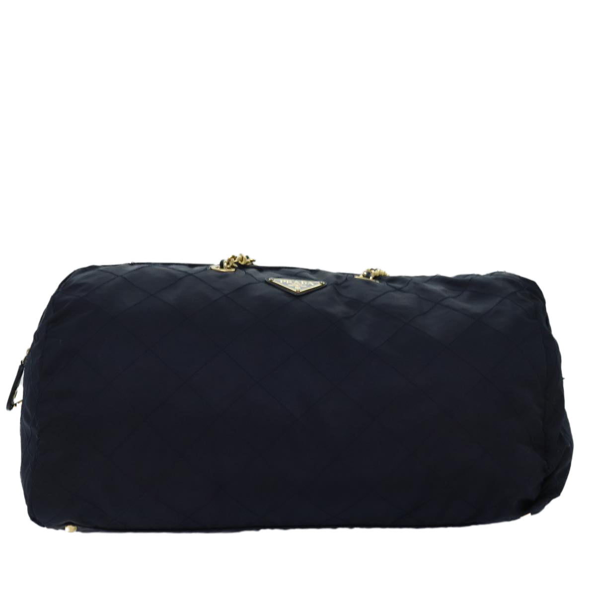 PRADA Boston Bag Nylon Navy Auth 74102