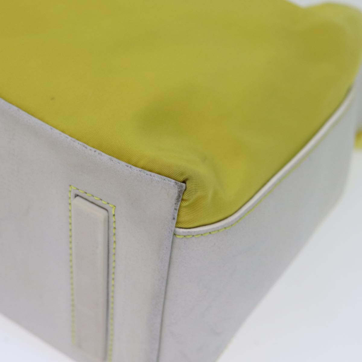 PRADA Shoulder Bag Nylon Yellow Auth 74194