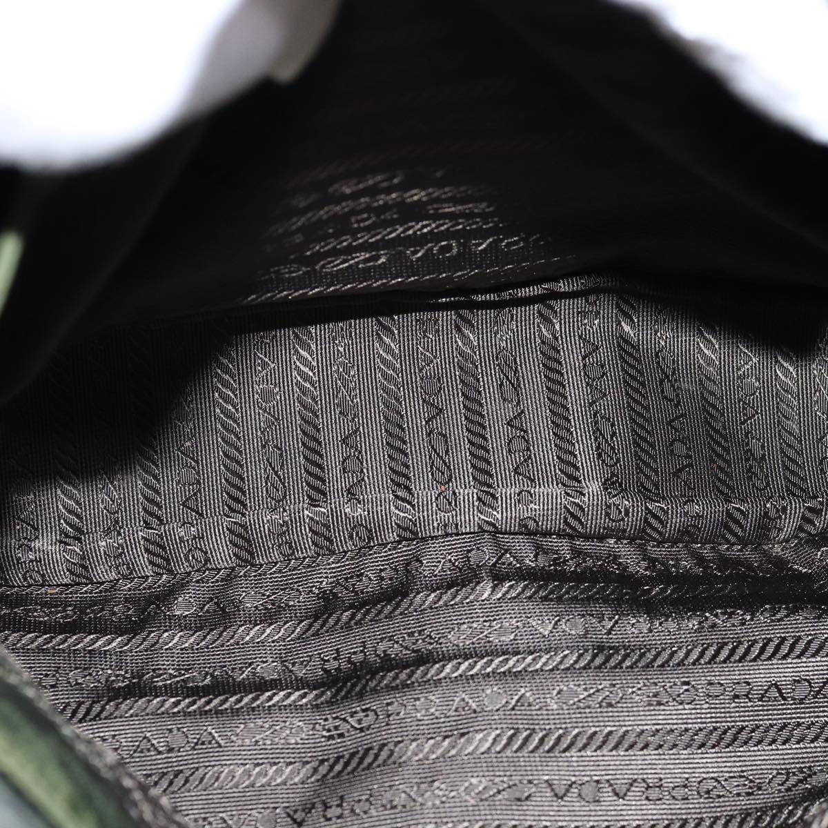 PRADA Shoulder Bag Nylon Khaki Auth 74196