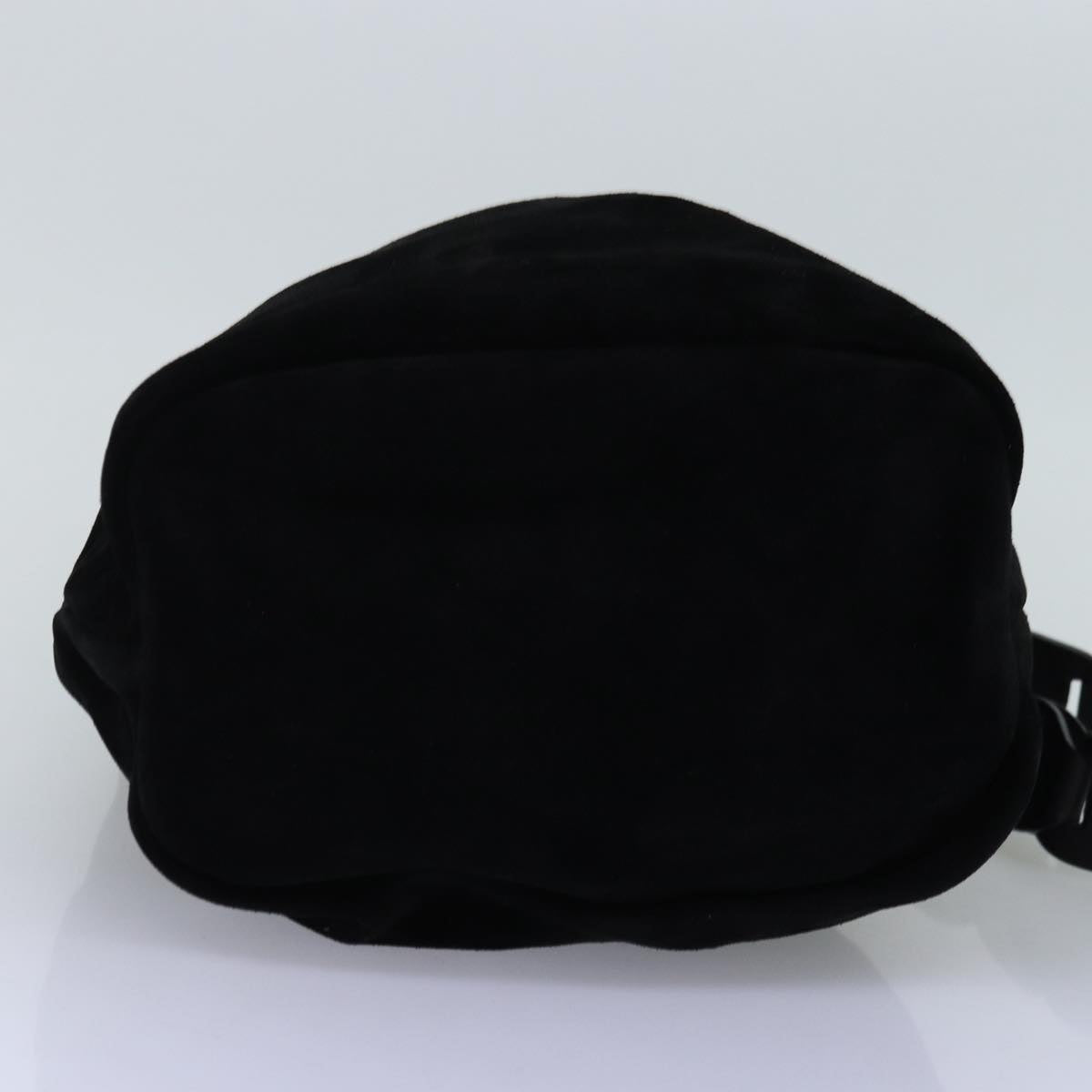 GUCCI Shoulder Bag Suede Black 001 2040 1828 Auth 74232