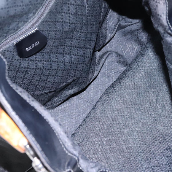 GUCCI Bamboo Hand Bag Nylon 2way Black 001 2058 1577 5 Auth 74234