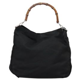 GUCCI Bamboo Hand Bag Nylon 2way Black 001 2058 1577 5 Auth 74234 - 0