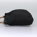 GUCCI Bamboo Hand Bag Nylon 2way Black 001 2058 1577 5 Auth 74234-5