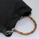 GUCCI Bamboo Hand Bag Nylon 2way Black 001 2058 1577 5 Auth 74234-7