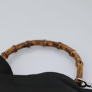 GUCCI Bamboo Hand Bag Nylon 2way Black 001 2058 1577 5 Auth 74234-9