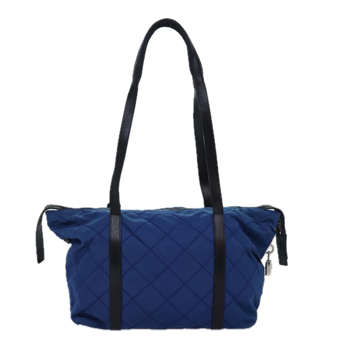 PRADA Tote Bag Nylon Blue Auth 74236 - 0