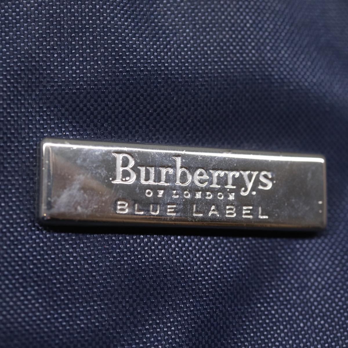 Burberrys Blue Label Tote Bag Nylon Navy Auth 74256