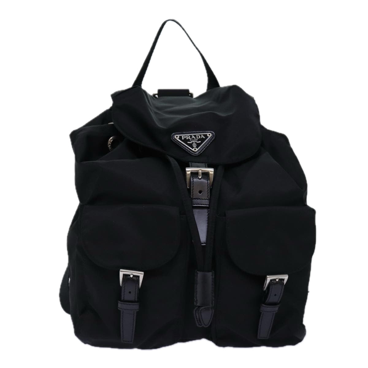 PRADA Backpack Nylon Black Auth 74259