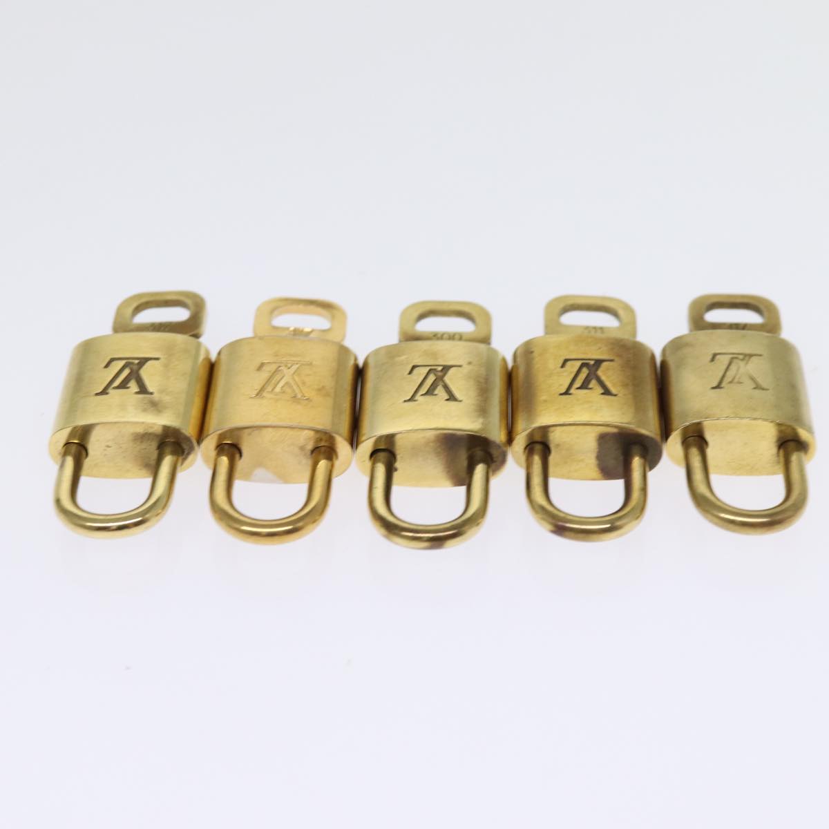 LOUIS VUITTON Padlock 10set Padlock Gold Tone LV Auth 74264