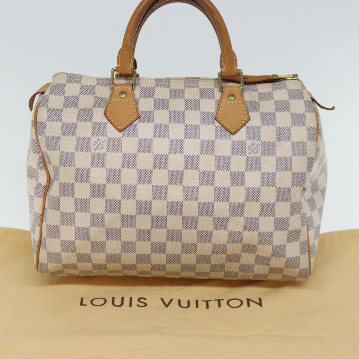 LOUIS VUITTON Damier Azur Speedy 30 Hand Bag N41533 LV Auth 74275