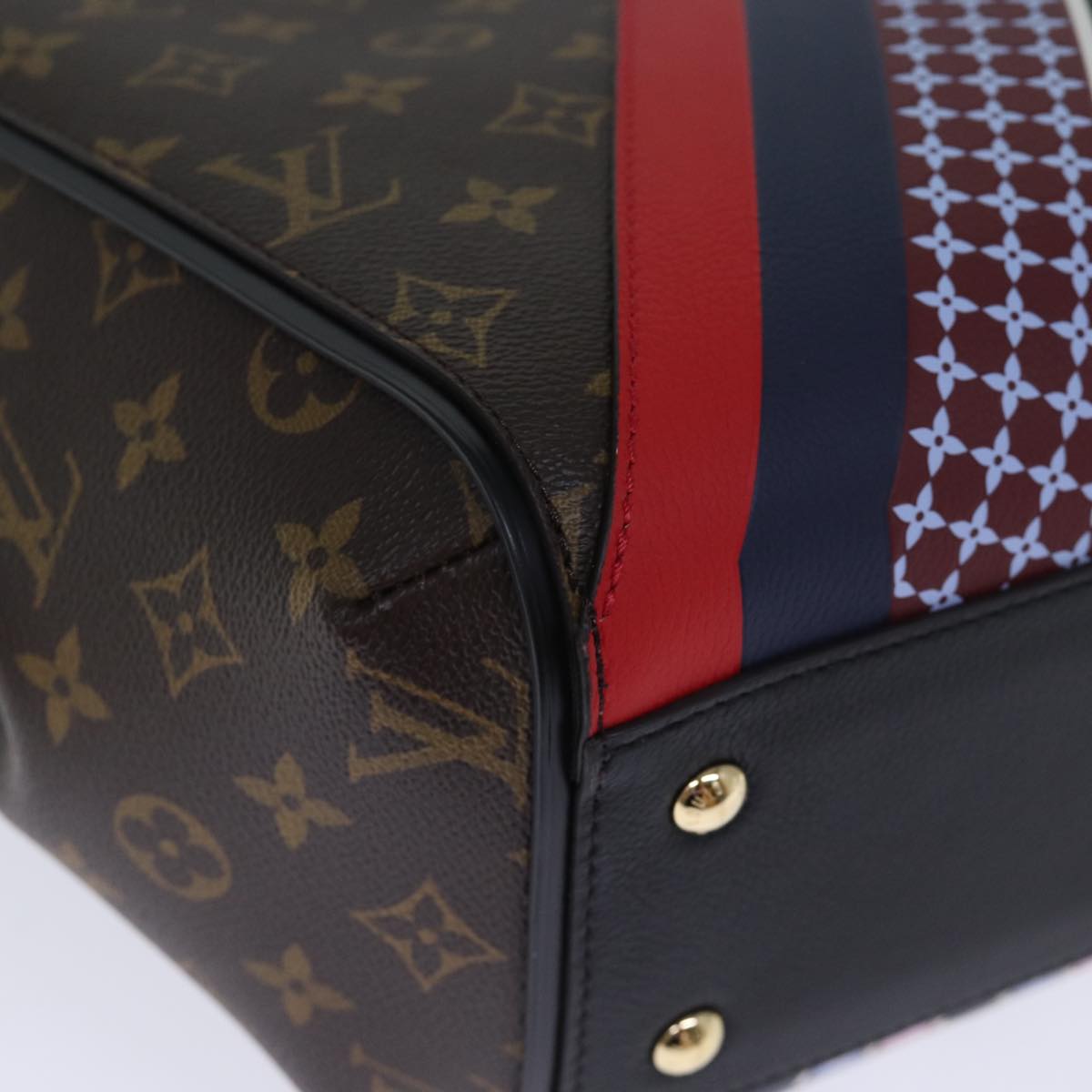 LOUIS VUITTON Monogram Kimono MM Tote Bag Red Navy M42850 LV Auth 74277S