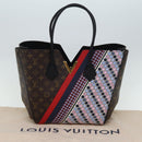 LOUIS VUITTON Monogram Kimono MM Tote Bag Red Navy M42850 LV Auth 74277S-12