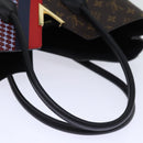 LOUIS VUITTON Monogram Kimono MM Tote Bag Red Navy M42850 LV Auth 74277S-7