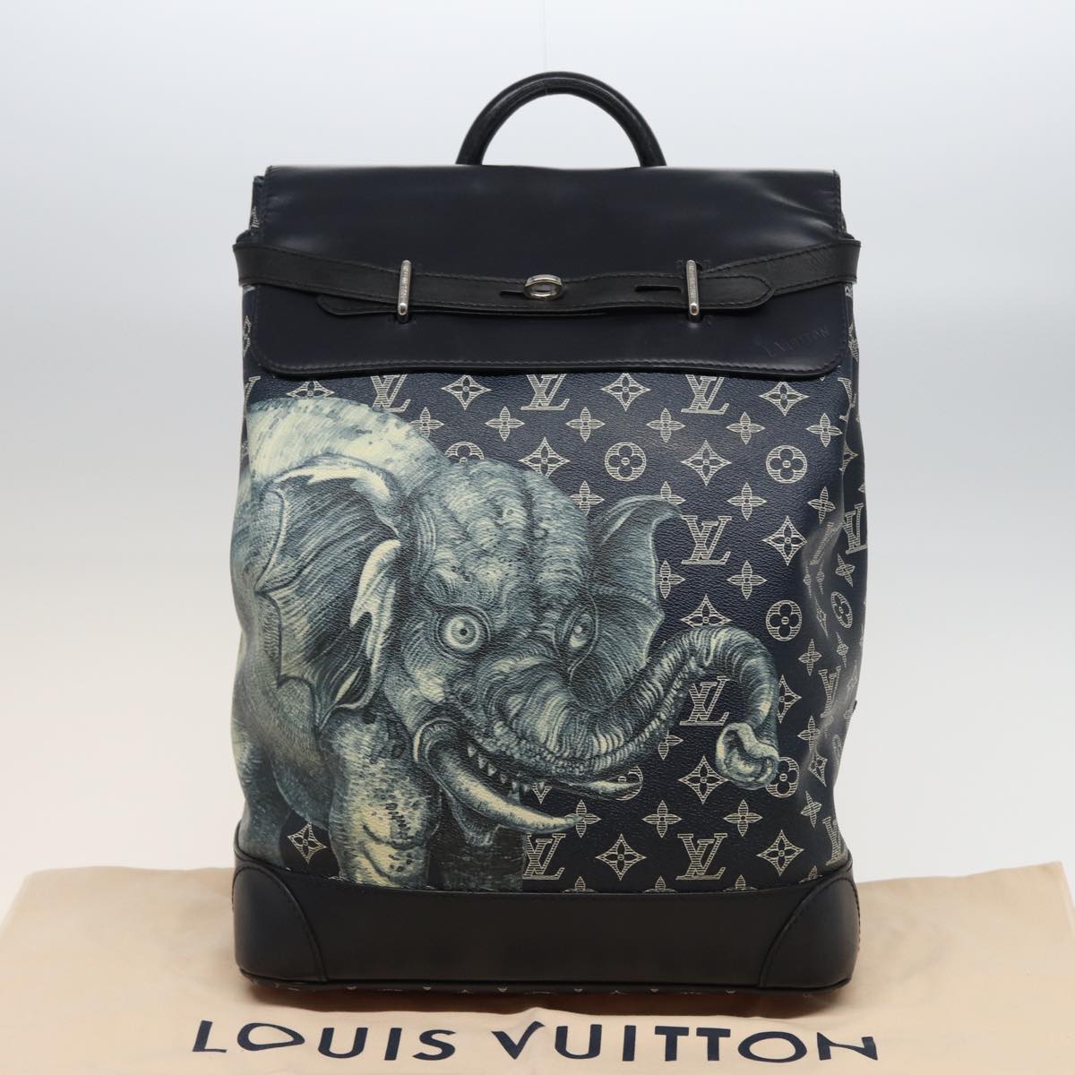 LOUIS VUITTON Monogram Savanna Steamer Backpack Black M54126 LV Auth 74279SA