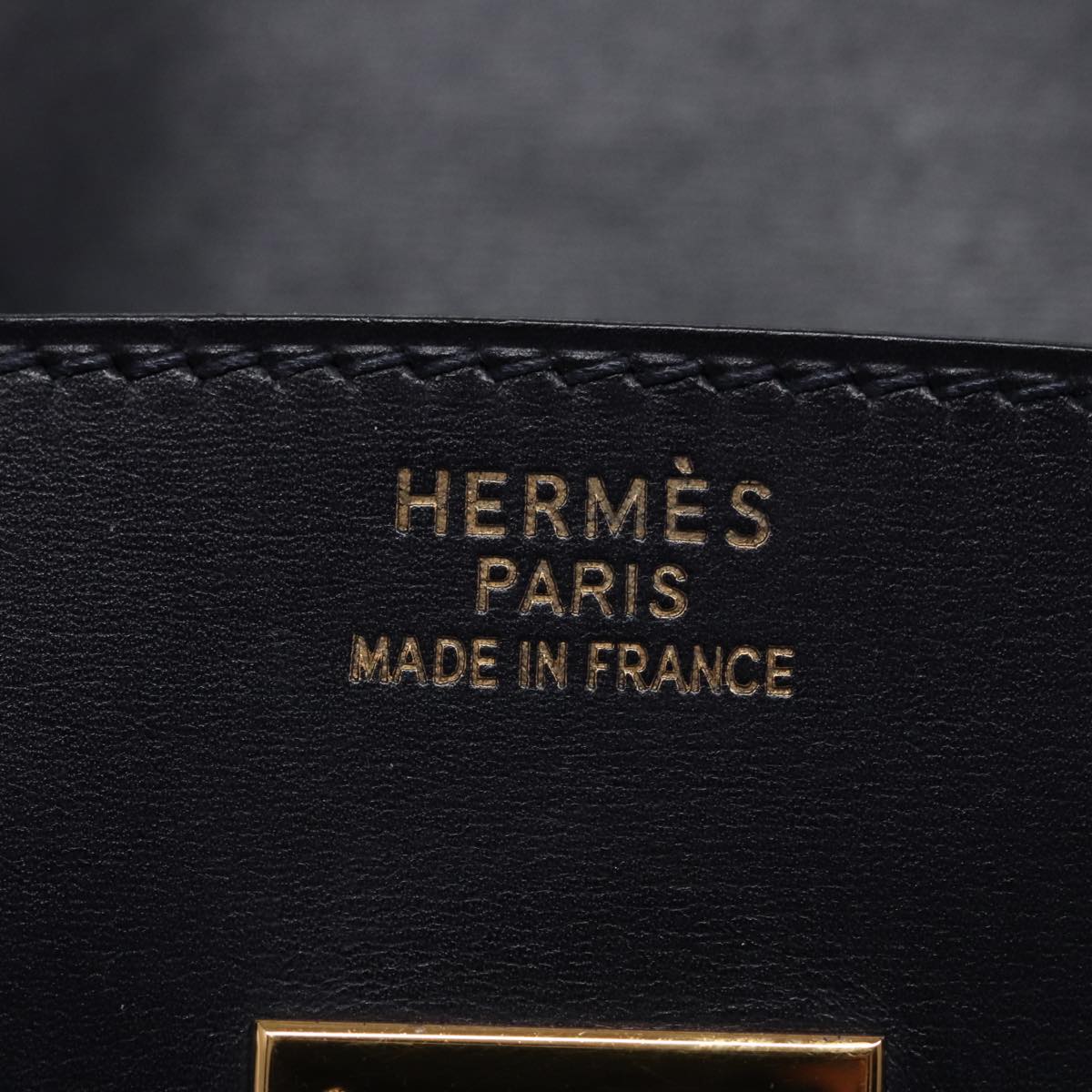 HERMES Birkin 35 Hand Bag Leather Navy Auth 74281S