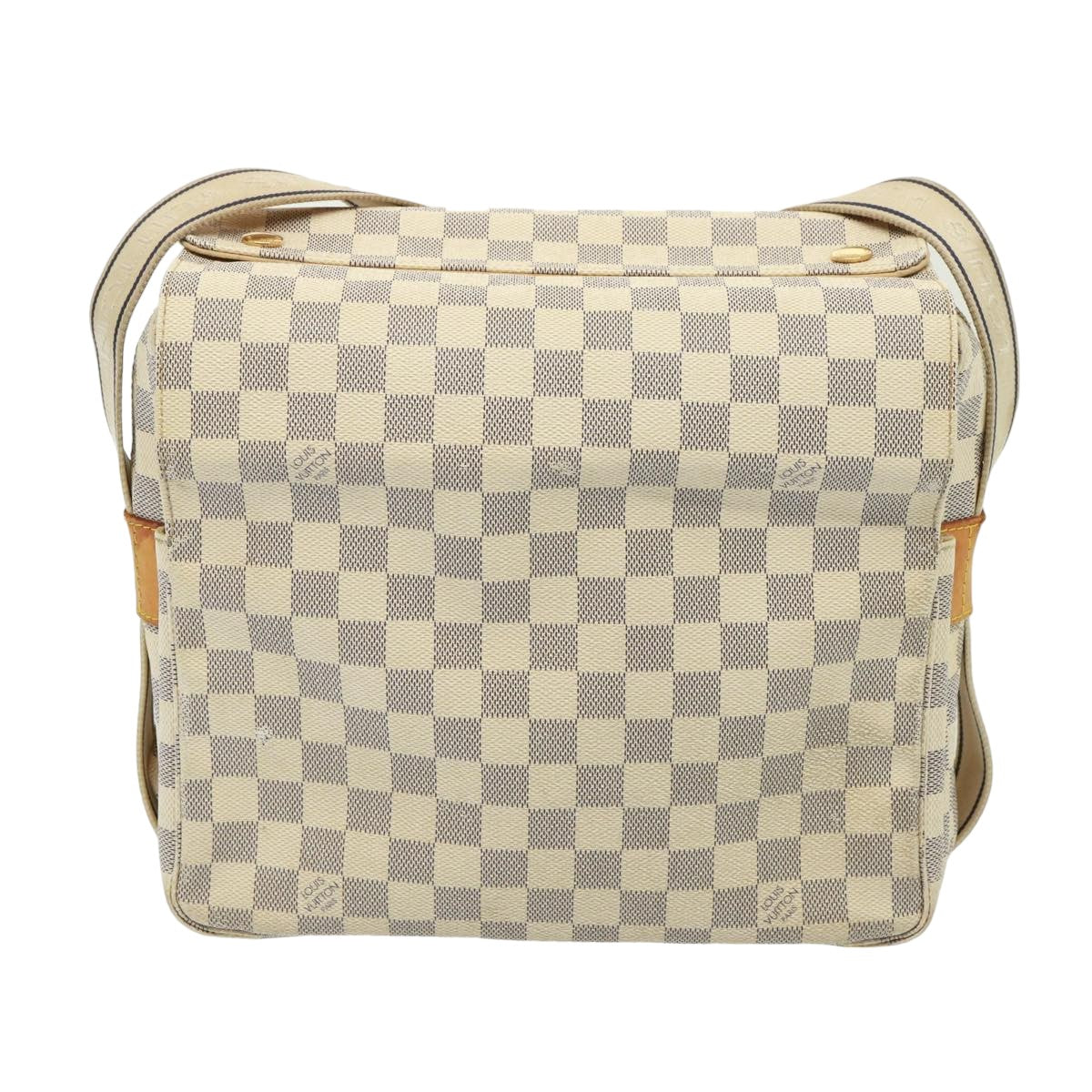 LOUIS VUITTON Damier Azur Naviglio Shoulder Bag N51189 LV Auth 74285