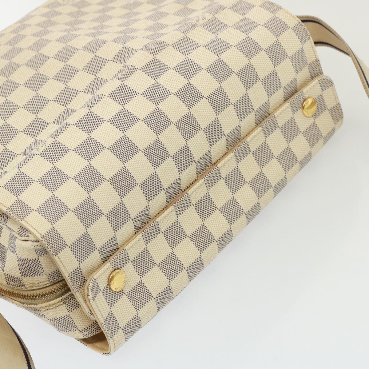 LOUIS VUITTON Damier Azur Naviglio Shoulder Bag N51189 LV Auth 74285