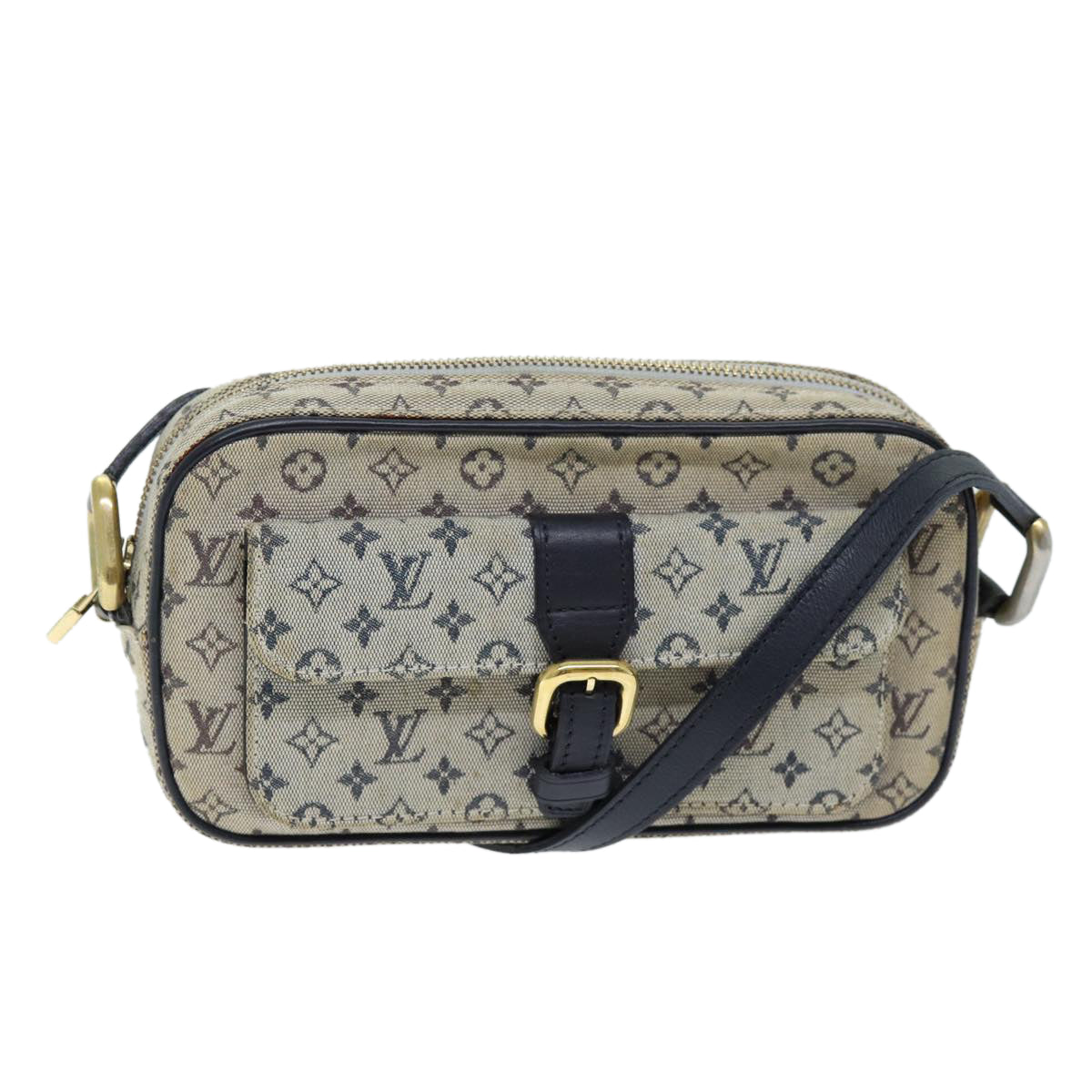 LOUIS VUITTON Monogram Mini Juliet MM Shoulder Bag Blue M92004 LV Auth 74287