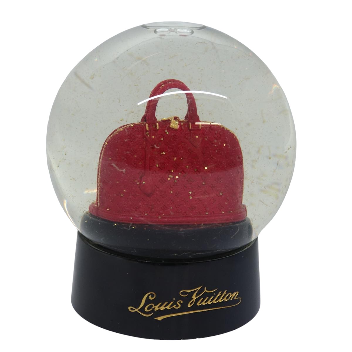 LOUIS VUITTON Snow Globe Alma VIP Limited Clear Red LV Auth 74292