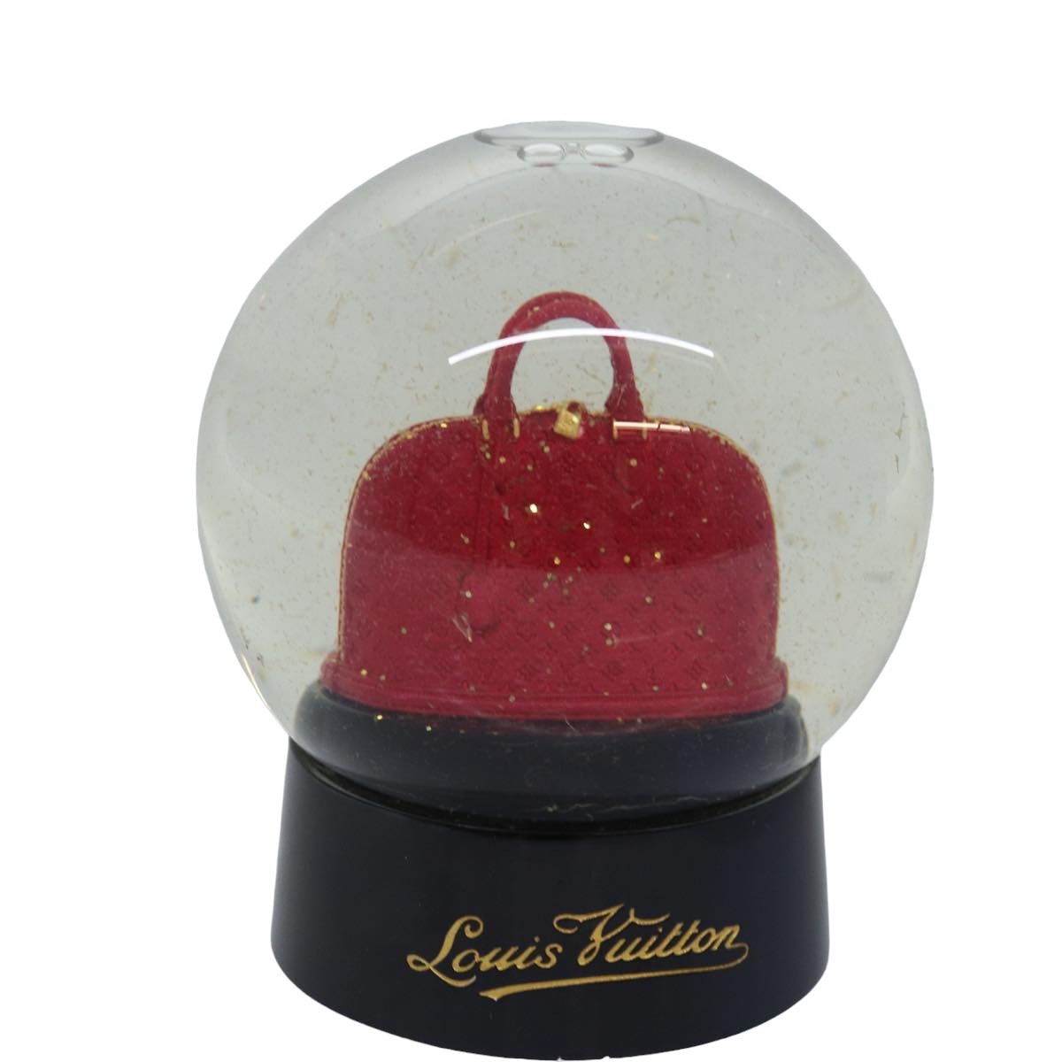 LOUIS VUITTON Snow Globe Alma VIP Limited Clear Red LV Auth 74292