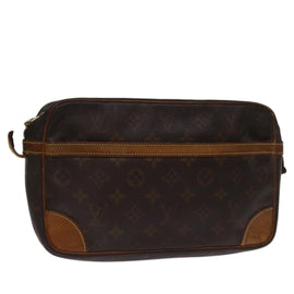 LOUIS VUITTON Monogram Compiegne 28 Clutch Bag M51845 LV Auth 74301