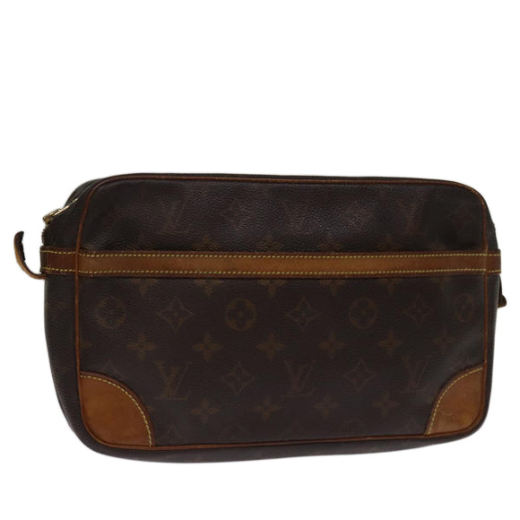 LOUIS VUITTON Monogram Compiegne 28 Clutch Bag M51845 LV Auth 74301