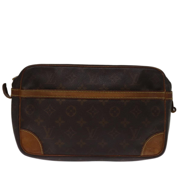 LOUIS VUITTON Monogram Compiegne 28 Clutch Bag M51845 LV Auth 74301
