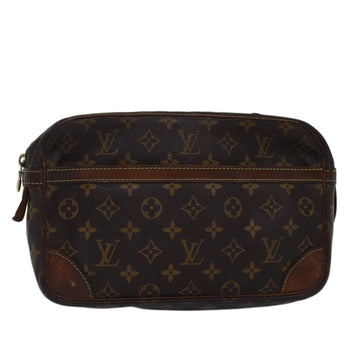 LOUIS VUITTON Monogram Compiegne 28 Clutch Bag M51845 LV Auth 74303
