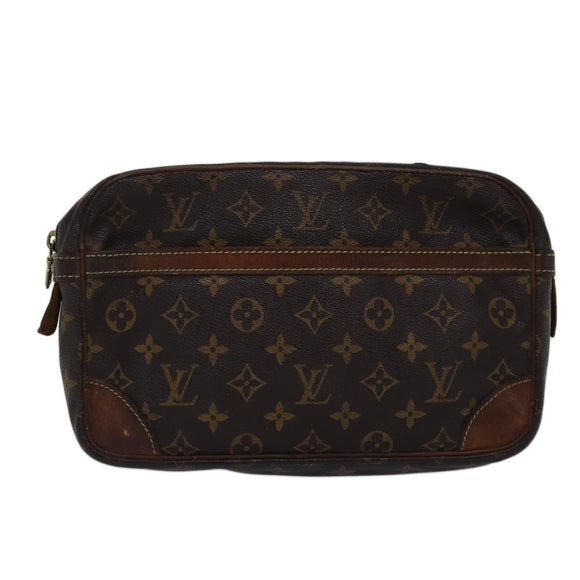 LOUIS VUITTON Monogram Compiegne 28 Clutch Bag M51845 LV Auth 74303