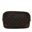 LOUIS VUITTON Monogram Compiegne 28 Clutch Tasche M51845 LV Auth 74303-2