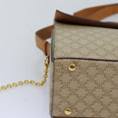 CELINE Macadam Canvas Shoulder Bag Beige Auth 74388-14