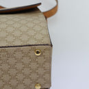 CELINE Macadam Canvas Shoulder Bag Beige Auth 74388-15