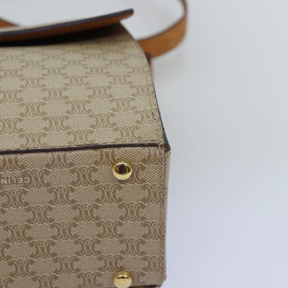CELINE Macadam Canvas Umhängetasche Beige Auth 74388