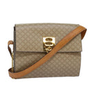 CELINE Macadam Canvas Umhängetasche Beige Auth 74388-1
