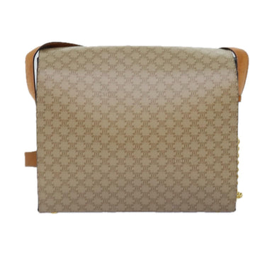 CELINE Macadam Canvas Shoulder Bag Beige Auth 74388 - 0