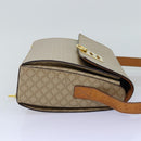 CELINE Macadam Canvas Shoulder Bag Beige Auth 74388-4