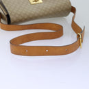 CELINE Macadam Canvas Shoulder Bag Beige Auth 74388-7