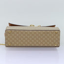 CELINE Macadam Canvas Shoulder Bag Beige Auth 74388-5
