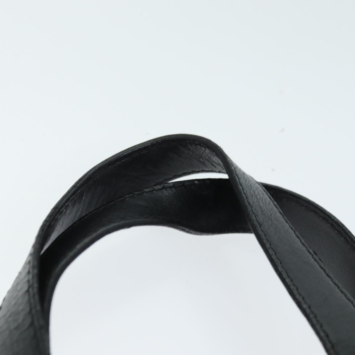 CELINE Macadam Canvas Hand Bag PVC Black Auth 74390