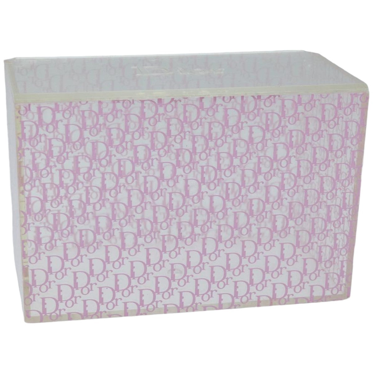 Christian Dior Trotter Jewelry case Jewelry Box plastic Pink Auth 74395