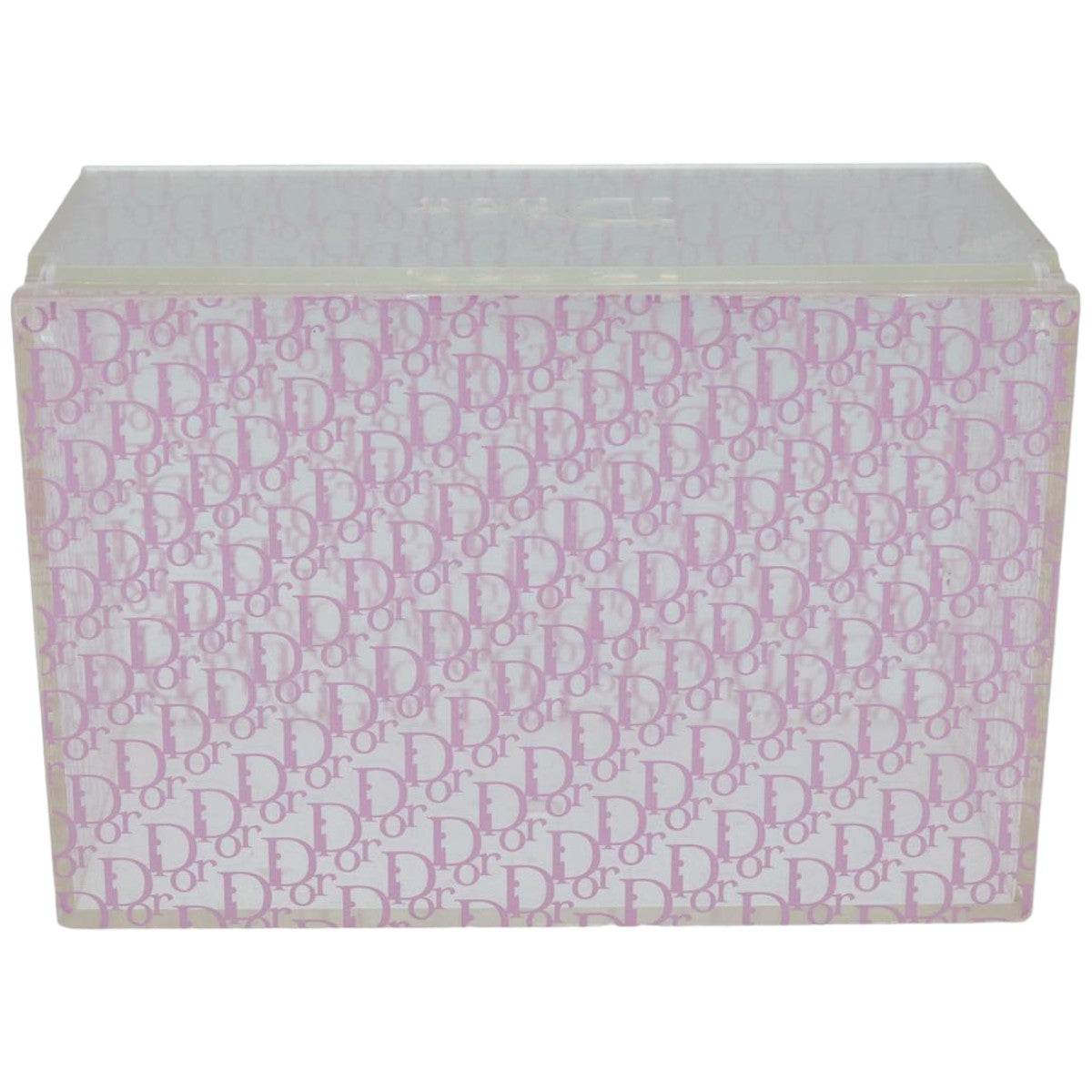 Christian Dior Trotter Jewelry case Jewelry Box plastic Pink Auth 74395 - 0