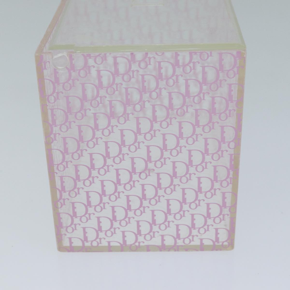 Christian Dior Trotter Jewelry case Jewelry Box plastic Pink Auth 74395