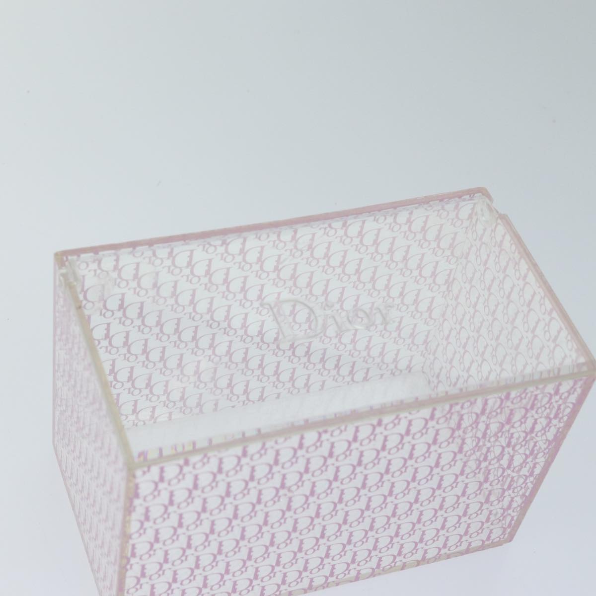 Christian Dior Trotter Jewelry case Jewelry Box plastic Pink Auth 74395