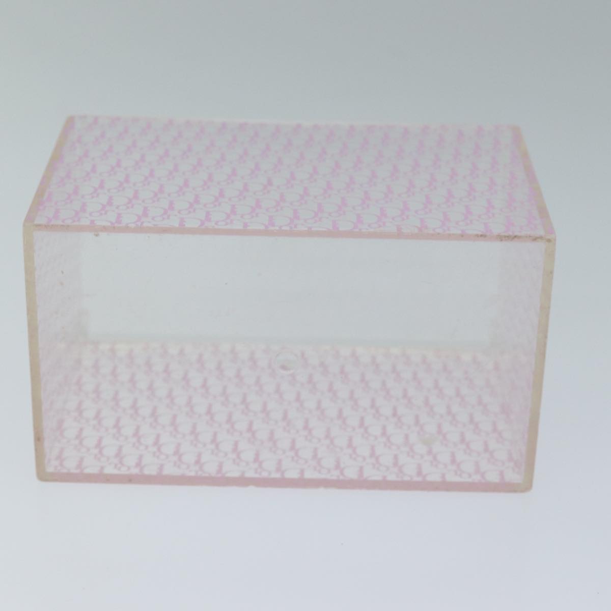 Christian Dior Trotter Jewelry case Jewelry Box plastic Pink Auth 74395