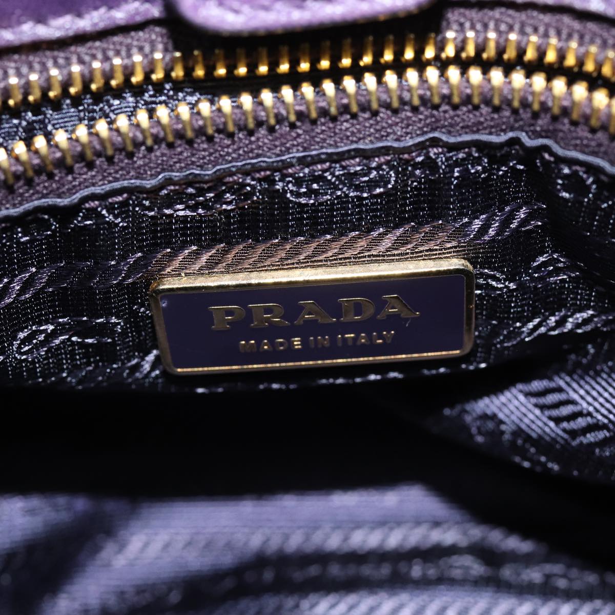 PRADA Hand Bag Nylon Purple Auth 74403