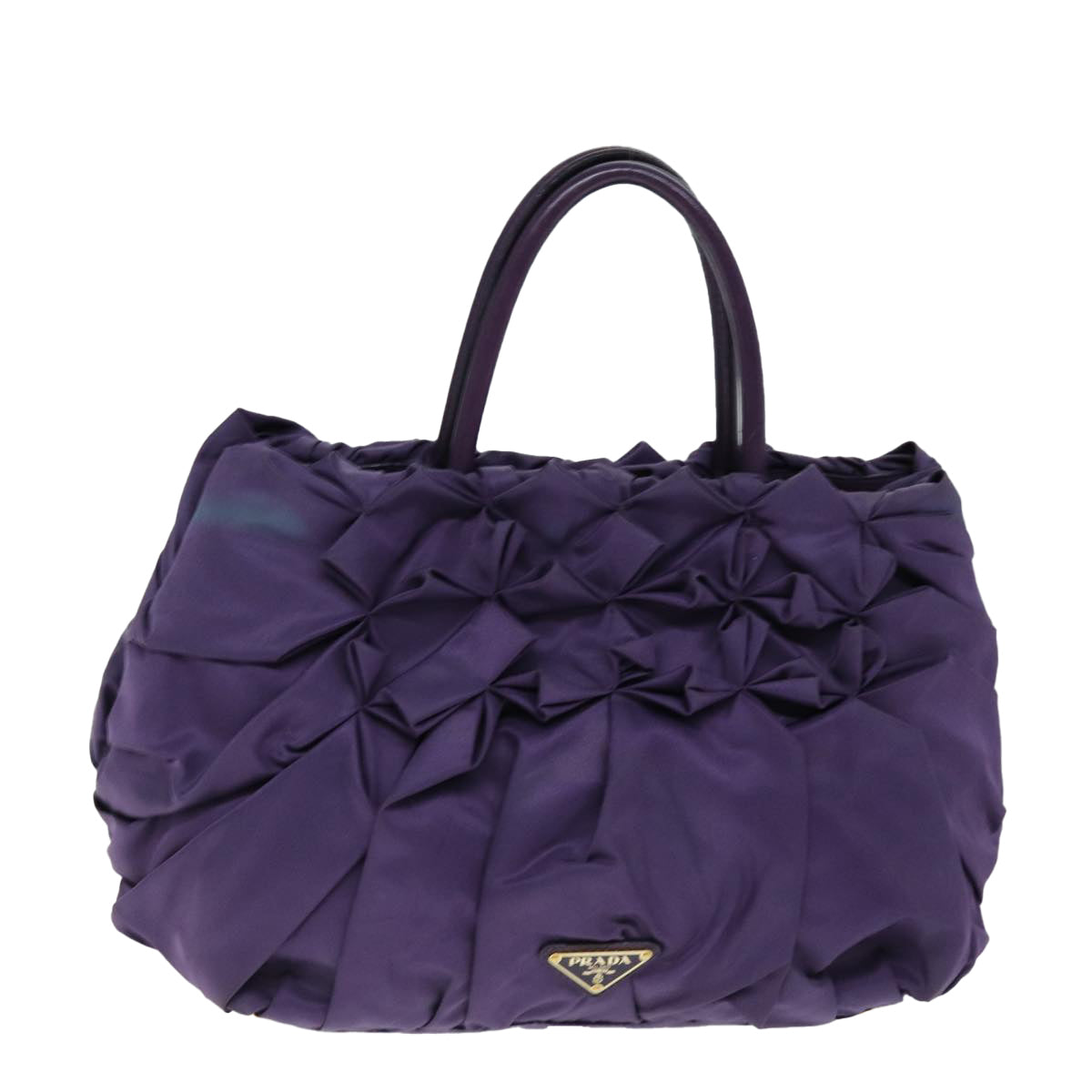 PRADA Hand Bag Nylon Purple Auth 74403
