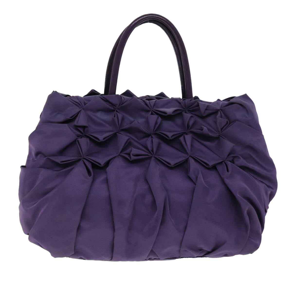 PRADA Hand Bag Nylon Purple Auth 74403 - 0